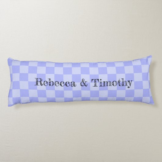 Minimalistisch Hemelblauw Patroon Aangepaste Tekst Lichaamskussen (Achterkant)