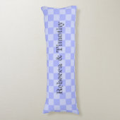 Minimalistisch Hemelblauw Patroon Aangepaste Tekst Lichaamskussen (Voorkant Verticaal)
