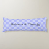 Minimalistisch Hemelblauw Patroon Aangepaste Tekst Lichaamskussen (Voorkant)