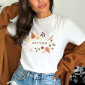 Minimalistisch herfst bloemen T-shirt