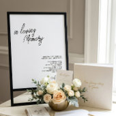 Minimalistisch herinneringsbord – "In Liefdevolle  Poster