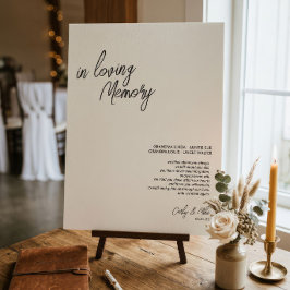 Minimalistisch herinneringsbord – "In Liefdevolle  Poster