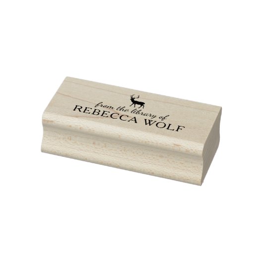 Minimalistisch hert uit de bibliotheek van het boe rubberstempel (Stempel)