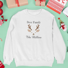Minimalistisch hertenfamilie Kerstmis Trui