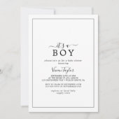 Minimalistisch Het is een Baby shower van een jong Kaart (Voorkant)