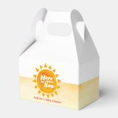 Minimalistisch hier komt het Son Boho Baby shower Bedankdoosjes (Voorkant Zijde)