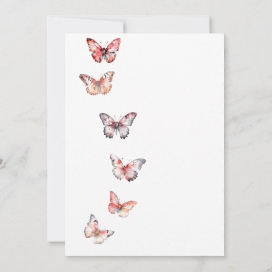 Minimalistisch hij geeft me vlinders Vrijgezellenf Kaart (Achterkant)