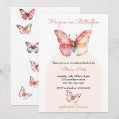 Minimalistisch hij geeft me vlinders Vrijgezellenf Kaart (Voorkant / Achterkant)