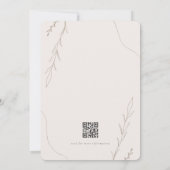 Minimalistisch historisch olieveld botanisch huwel kaart (Achterkant)