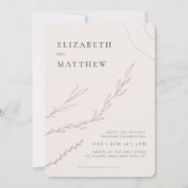 Minimalistisch historisch olieveld botanisch huwel kaart (Voorkant)