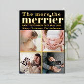 Minimalistisch Hoe meer zielen hoe meer vreugd Zwa Folie Uitnodiging (Staand Voorkant)