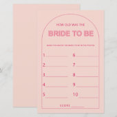 Minimalistisch Hoe oud was de bruiddouche? (Voorkant / Achterkant)