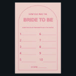 Minimalistisch Hoe oud was de bruiddouche? Flyer<br><div class="desc">Deze roze vormgeving is ontworpen om te coördineren met ons Collectie van het type Vet. Deze roze vormgeving van het spel van het bruid vrijgezellenfeest biedt de trendy en populaire boog met vetgedrukte tekst in roze & fuchsia accenten. Voor een meer geavanceerde aanpassing van dit ontwerp, bijvoorbeeld het wijzigen van...</div>