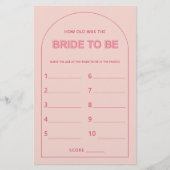 Minimalistisch Hoe oud was de bruiddouche? Flyer (Voorkant)