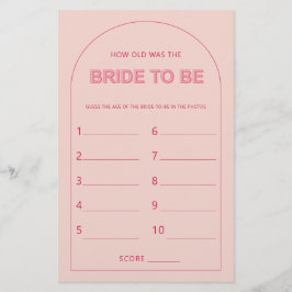 Minimalistisch Hoe oud was de bruiddouche? Flyer