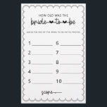 Minimalistisch Hoe oud was de flyer van de bruiddo<br><div class="desc">Deze schattige minimalistische manier waarop de bruid tot het vrijgezellenfeest spel was ontworpen om te coördineren met ons Collectie van de Scalloped Border, kenmerkt een klassiek ontwerp met een unieke draai - de scalloped-grens is een soort van soort, en zal zeker een licht retro-gevoel aan dit spel toevoegen. Als u...</div>