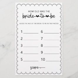 Minimalistisch Hoe oud was de flyer van de bruiddo