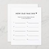 Minimalistisch hoe oud ze Baby shower was (Voorkant / Achterkant)