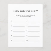 Minimalistisch hoe oud ze Baby shower was (Voorkant)