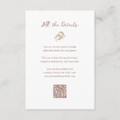 Minimalistisch Hoefijzer bruiloft gast details QR- Informatiekaartje (Voorkant)