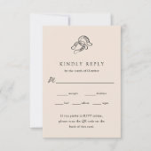 Minimalistisch Hoefijzer bruiloft | Maaltijdkeuze RSVP Kaartje (Voorkant)