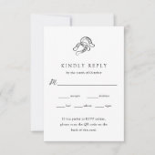 Minimalistisch Hoefijzer bruiloft | Maaltijdkeuze  RSVP Kaartje (Voorkant)