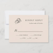 Minimalistisch Hoefijzer bruiloft | Maaltijdkeuze RSVP Kaartje (Voorkant)