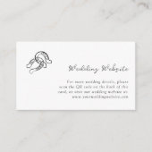 Minimalistisch Hoefijzer | Huwelijkswebsite QR Cod Informatiekaartje (Voorkant)