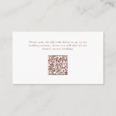 Minimalistisch Hoefijzer | Huwelijkswebsite QR Cod Informatiekaartje (Achterkant)