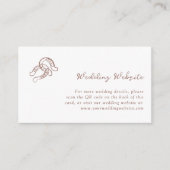 Minimalistisch Hoefijzer | Huwelijkswebsite QR Cod Informatiekaartje (Voorkant)