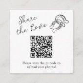 minimalistisch Hoefijzer | QR Code Deel de Liefde Informatiekaartje (Voorkant)