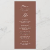 minimalistisch Hoefijzer | Rustic Brown Wedding Menu (Voorkant)