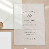 minimalistisch Hoefijzer | rustieke bruiloft Acryl Uitnodigingen