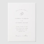 minimalistisch Hoefijzer | rustieke bruiloft Vellum Uitnodigingen (Voorkant)