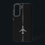 Minimalistisch Hoesje van de Aviation Samsung Gala Samsung Galaxy Hoesje<br><div class="desc">Minimalistisch Silver Aviation Samsung Galaxy S21-Hoesje</div>