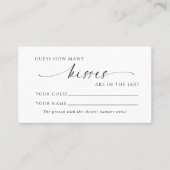 Minimalistisch Hoeveel Kussen Douche Game Card Plaatskaartje (Voorkant)