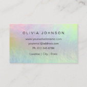 Minimalistisch holografisch Visitekaartje van de O (Achterkant)