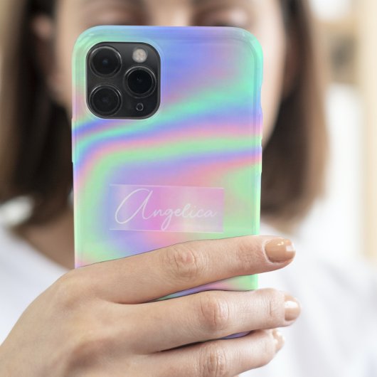 Minimalistisch hologram Rainbow Gepersonaliseerde Case-Mate iPhone Case