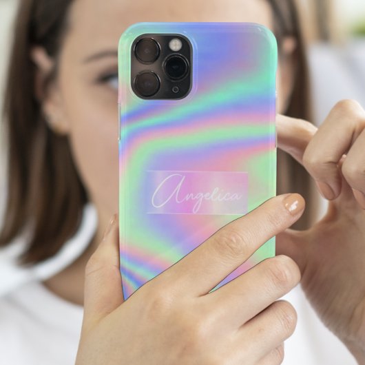 Minimalistisch hologram Rainbow Gepersonaliseerde Case-Mate iPhone Case