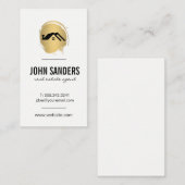 Minimalistisch Home Icon / Goud geborsteld Visitekaartje (Voorkant / Achterkant)