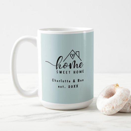 Minimalistisch Home Sweet Home Gepersonaliseerd Ni Koffiemok (Met donut)