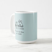 Minimalistisch Home Sweet Home Gepersonaliseerd Ni Koffiemok (Voorkant links)