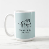 Minimalistisch Home Sweet Home Gepersonaliseerd Ni Koffiemok (Links)