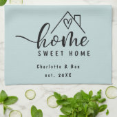 Minimalistisch Home Sweet Home Gepersonaliseerd Ni Theedoek (Gevouwen)