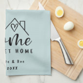 Minimalistisch Home Sweet Home Gepersonaliseerd Ni Theedoek (Quarter Fold)