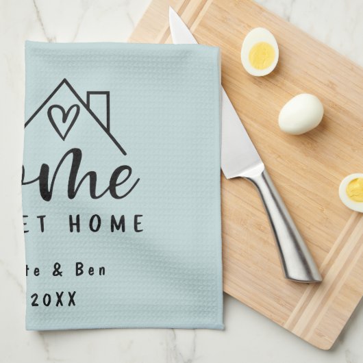 Minimalistisch Home Sweet Home Gepersonaliseerd Ni Theedoek (Quarter Fold)