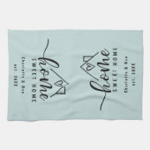 Minimalistisch Home Sweet Home Gepersonaliseerd Ni Theedoek (Horizontaal)