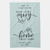 Minimalistisch Home Sweet Home Gepersonaliseerd Ni Theedoek (Verticaal)