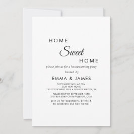 Minimalistisch 'Home Sweet Home' Housewarmingfeest Kaart