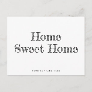 Minimalistisch Home Sweet Home Nieuwe huiseigenaar Briefkaart